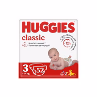 Подгузники Huggies Classic 3 (4-9кг) Jumbo 52 шт (5029053579788) - Image 1