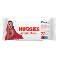 Дитячі вологі серветки Huggies Simply Clean 72 шт (5029053582238) - 1