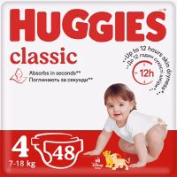 Подгузники Huggies Huggies Classic 4 (7-18 кг) Jumbo 48 шт (5029053586335) - Image 1