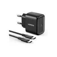 Зарядний пристрій Ugreen USB-C PD25W + cable USB-C to USB-C 2.0m CD250 black (50581) - 1