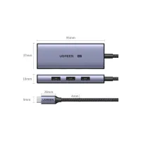 Концентратор UGREEN USB-C 4-in-1 3xUSB 3.0 + HDMI CM500 gray (50629) - 2
