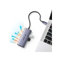 Концентратор UGREEN USB-C 4-in-1 3xUSB 3.0 + HDMI CM500 gray (50629) - 3