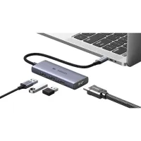 Концентратор UGREEN USB-C 4-in-1 3xUSB 3.0 + HDMI CM500 gray (50629) - 4