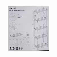 Стелаж Toomax 5 полиць cm. 100x40x180h black (5142) - Image 5