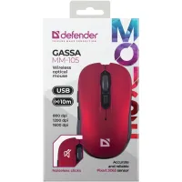 Мишка Defender Gassa MM-105 Wireless Red (52103) - 6