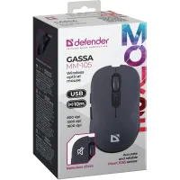 Мишка Defender Gassa MM-105 Wireless Black (52105) - 5