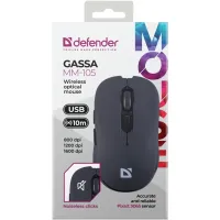 Мишка Defender Gassa MM-105 Wireless Black (52105) - 6