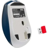 Мишка Defender Dila MM-282 Wireless White/Blue (52282) - 7