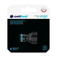 Конектор для шланга Cellfast для крана ERGO 3/4' із зовнішнім різьбленням (блістер) (53-235) - 2