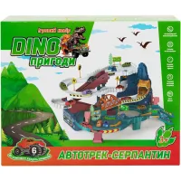 Ігровий набір ZIPP Toys Dino автотрек-серпантин електричний, 6 машинок (5501A) - 12