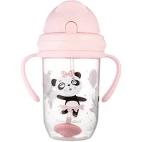 Поїльник-непроливайка Canpol babies Exotic Animals з трубочкою і обтяжувачем 270 мл Рожева (56/606_pin) - 1
