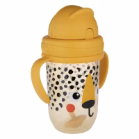 Поїльник-непроливайка Canpol babies BabiesBo з трубочкою і обтяжувачем, 270 мл, гепард (56/617_ora) - Image 2