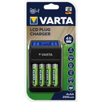 Зарядний пристрій для акумуляторів Varta LCD PLUG CHARGER +4*AA 2100 mAh (57687101441) - Зображення 4