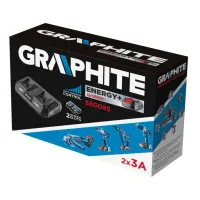 Зарядний пристрій для акумуляторів інструменту Graphite Energy+ 18V, 3А,0.74кг (58G085) - Зображення 3