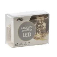 Гірлянда Chomik Гірлянда-струна 6,2 м, 60 LED теплий білий, 3АА батар., ІР44 (5900779802650) - 3