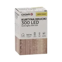 Гірлянда Chomik Штора 3 х 3 м 300 LED Теплий білий USB з пультом (5900779879997) - 2