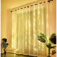 Гірлянда Chomik Штора 3 х 3 м 300 LED Теплий білий USB з пультом (5900779879997) - 4