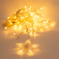 Гірлянда Chomik Штора зірки 136 LED теплий білий, 3 м, від мережі (5900779880030) - 3