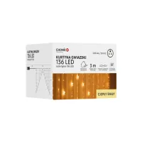 Гірлянда Chomik Штора зірки 136 LED теплий білий, 3 м, від мережі (5900779880030) - 1