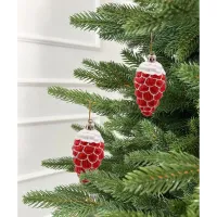 Ялинкова іграшка Chomik Шишки" 9 см, 2 шт, червоні (5900779895386_3) - 3