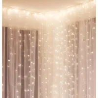 Гірлянда Chomik Штора" 150 LED теплий білий, 3x1,5 м, USB, з пультом, IP20, від мережі (5900779898479) - 2