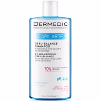 Шампунь Dermedic Capilarte Sebu-Balance Для жирного волосся Відновлення мікробіому шкіри голови 300 мл (5901643176945) - Image 1