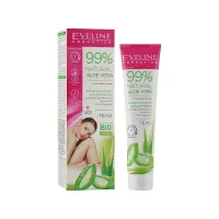 Крем для депіляції Eveline Cosmetics Natural Aloe Vera для чутл. шкіри ніг, рук і бікіні 125 мл (5903416026822) - 2