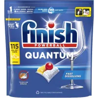 Таблетки для посудомийних машин Finish Quantum All in 1 Лимон 115 шт. (5908252009671/5908252018468) - 1