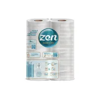 Паперові рушники Zen Premium Care 3 шари 50 відривів 11 м 2 рулони (5944582100275) - 2