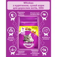 Сухий корм для кішок Whiskas з куркою 300 г (5998749144039/5900951014055) - Зображення 4