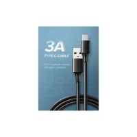 Дата кабель USB 2.0 AM to USB-C 0.25m 3A US287 black Ugreen (60114) - Зображення 2
