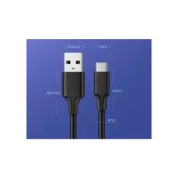 Дата кабель USB 2.0 AM to USB-C 0.25m 3A US287 black Ugreen (60114) - Зображення 3