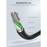 Дата кабель USB 2.0 AM to USB-C 1.0m US287 Black Ugreen (60116) - 7