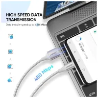 Дата кабель USB 2.0 AM to USB-C 1.5m 3.0A 18W US288 White Ugreen (60132) - 2