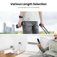 Дата кабель USB 2.0 AM to Micro 5P 1.0m US290 Aluminum Braid Black UGREEN (60146) - 7