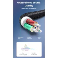 Кабель мультимедійний 3.5mm M to 3.5mm M 1.0m 90° corner AV112 blue Ugreen (60179) - Зображення 11