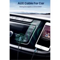 Кабель мультимедійний 3.5mm M to 3.5mm M 1.0m 90° corner AV112 blue Ugreen (60179) - Зображення 4