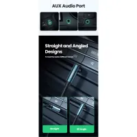 Кабель мультимедійний 3.5mm M to 3.5mm M 1.0m 90° corner AV112 blue Ugreen (60179) - Зображення 5