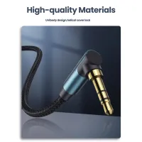 Кабель мультимедійний 3.5mm M to 3.5mm M 1.0m 90° corner AV112 blue Ugreen (60179) - Зображення 6