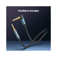 Кабель мультимедійний 3.5mm M to 3.5mm M 1.0m 90° corner AV112 blue Ugreen (60179) - Зображення 10