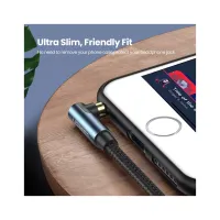 Кабель мультимедійний 3.5mm M to 3.5mm M 1.5m 90° corner AV112 blue Ugreen (60180) - 9