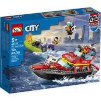 Конструктор LEGO City Човен пожежної бригади 144 деталі (60373) - 1