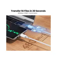 Дата кабель USB-C to USB-C 0.5m 3A 60W US264 white Ugreen (60517) - 5
