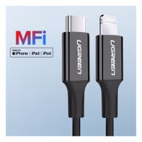 Дата кабель USB-C to Lightning 1.0m US1713A Nickel Plating ABS Shell Black Ugreen (60751) - Image 2