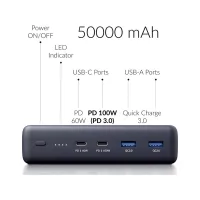 Батарея універсальна Voltero 50000mAh S50 PD/100W QC/3.0/18W USB-C*2, USB-A*2 (6090537940980) - 2