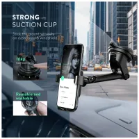 Універсальний автотримач Ugreen LP200 Gravity Phone Holder with Suction Cup Black (60990B) - Зображення 7