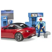 Ігровий набір Bruder АЗС з автомийкою, автомобілем та фігурками (62111) - 5