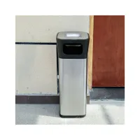 Контейнер для сміття JAH квадратный з попільничкою Срібний металік 25 л (6331) - Зображення 10