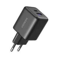 Зарядний пристрій Ugreen USB + USB-C GaN 30W X516 black (65014) - 1