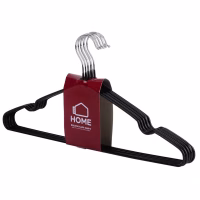 Плічка Idea Home Металеві в силіконі Чорні 40.5 х 21 х 0.3 см 8 шт. (6722137) - Image 1